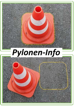 Pylonen-Info im Kart-Slalom