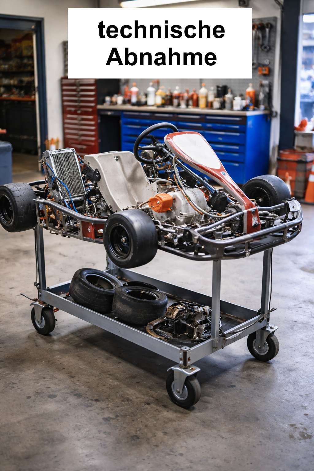 technische Abnahme im Kart-Slalom