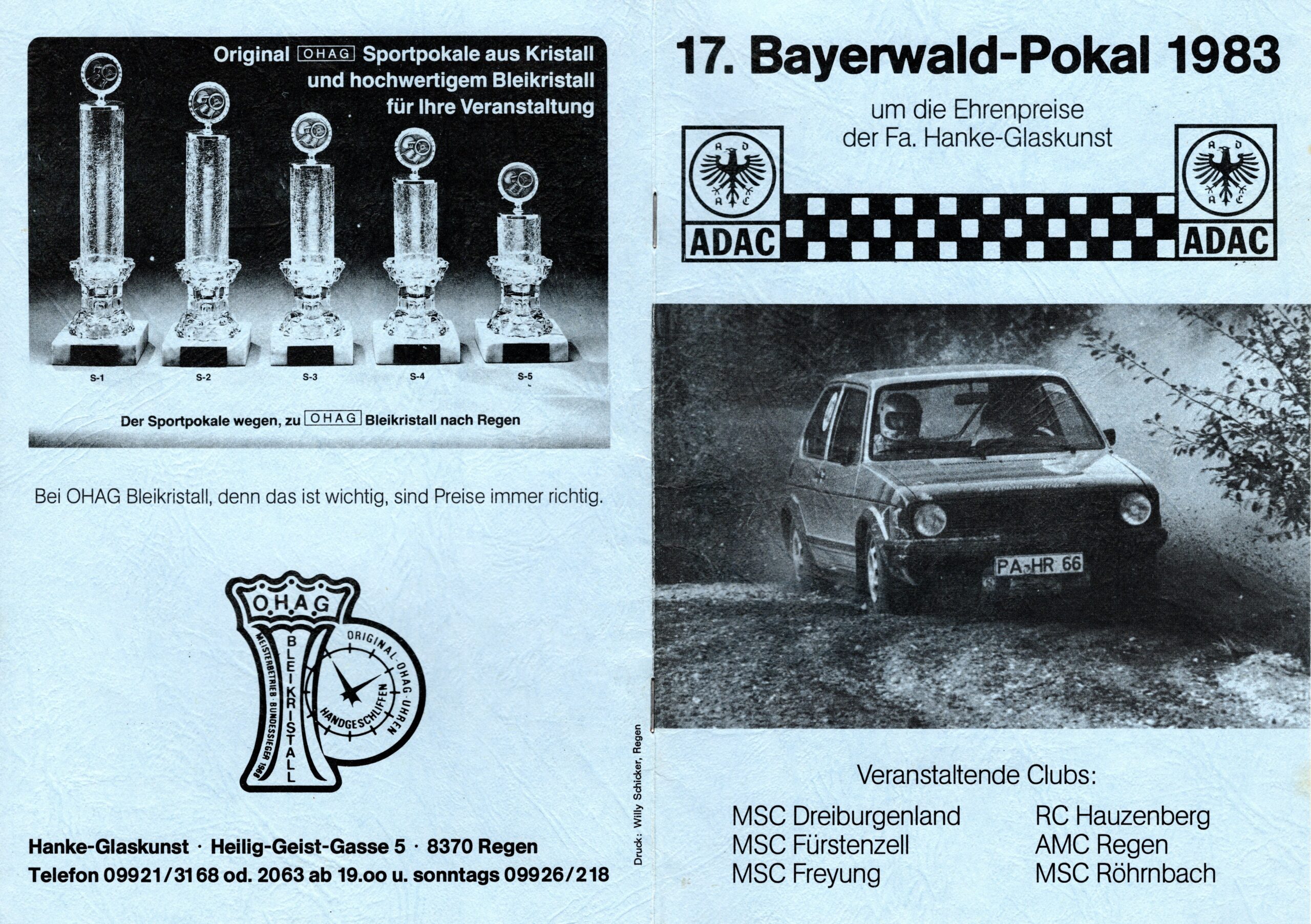 BayerWaldpokal 1983 Seite 1